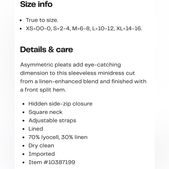 NWOT Astr the Label Isadora Pleated linen brown Minidress size women medium (P) - Picture 2 of 16